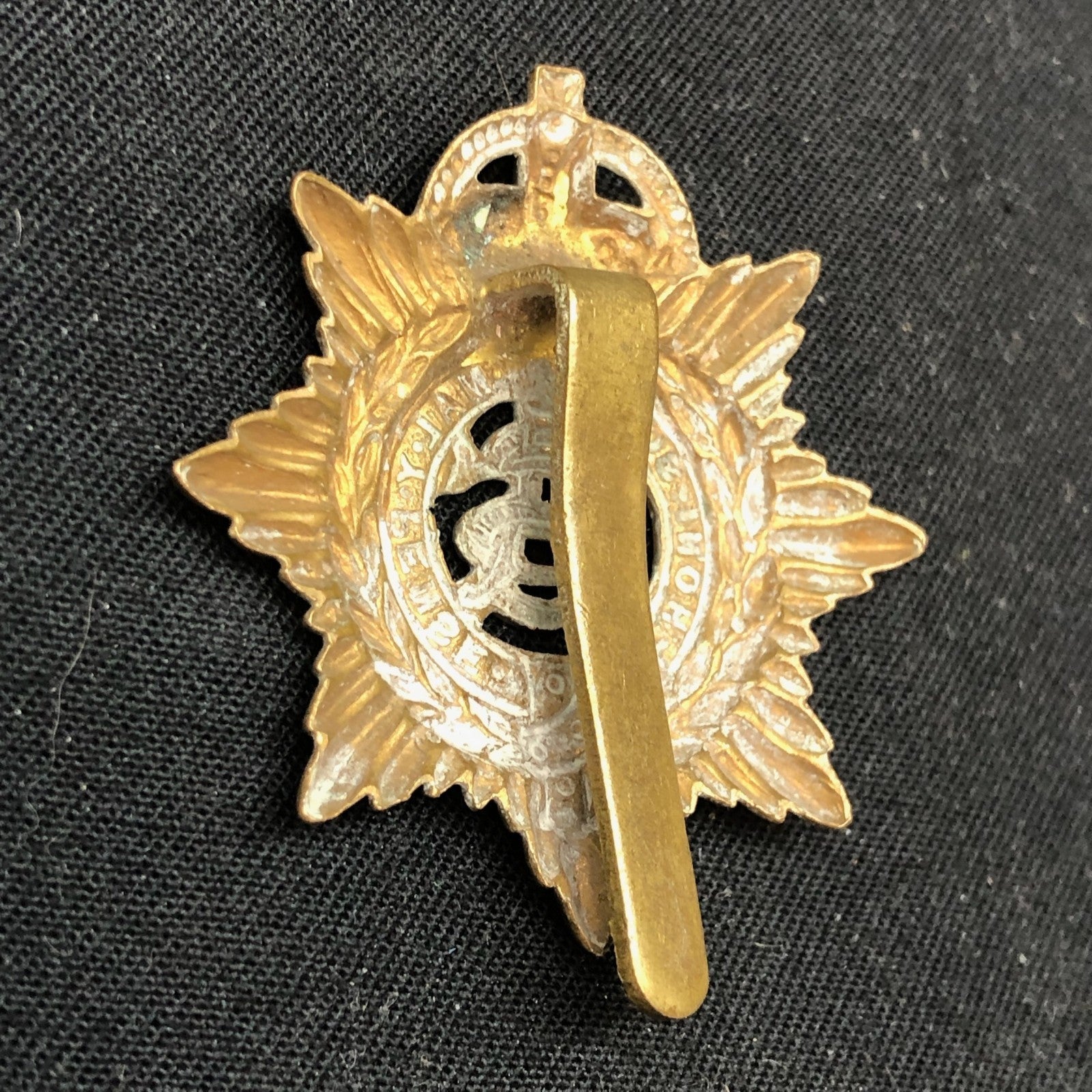 Genuine WW2 British Army Brass Cap Badge - Royal Army Service Corps - The Militaria Shop