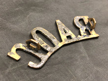 Load image into Gallery viewer, Original WW2 British Army Brass Shoulder Title - Royal Army Ordnance Corps RAOC - The Militaria Shop