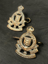 Load image into Gallery viewer, Original WW2 British Army Collar Badge Pair - Royal Army Ordnance Corps RAOC - The Militaria Shop