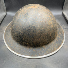 Charger l'image dans la galerie, Original WW2 British Home Front Black Civil Defence Helmet - The Militaria Shop