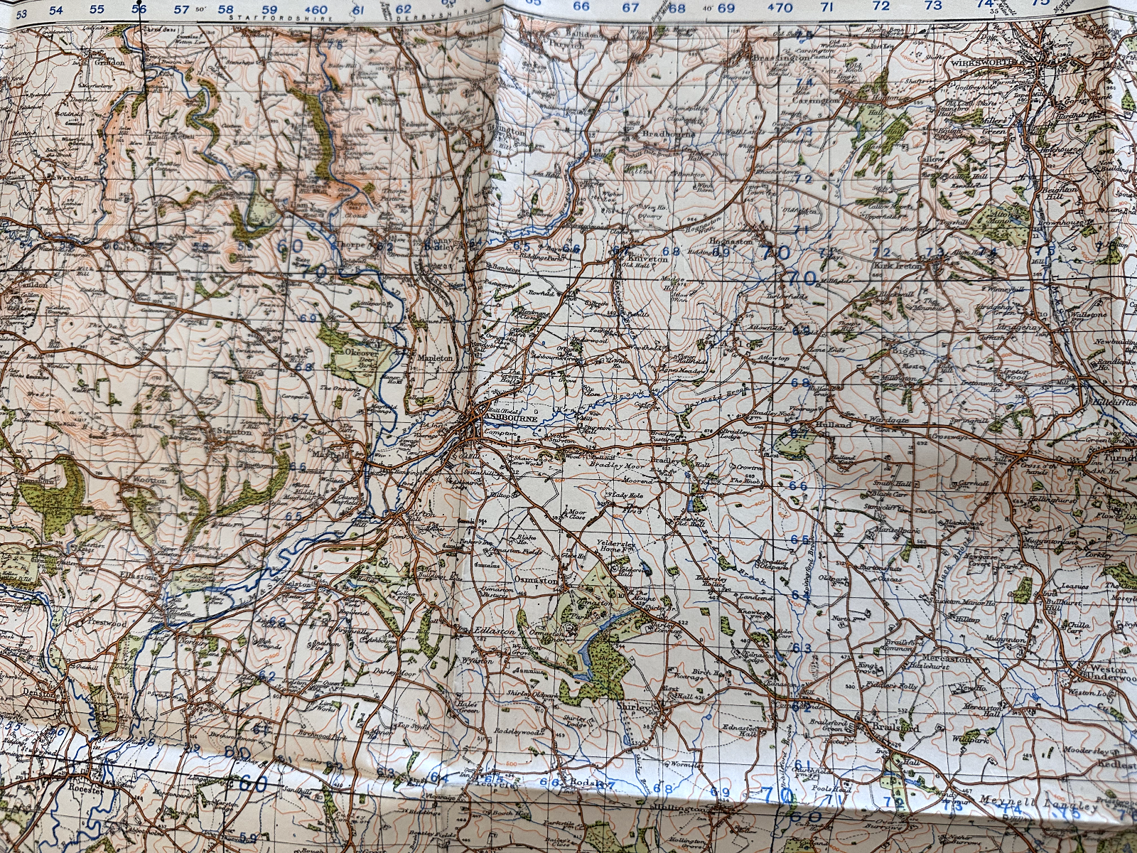 Original WW2 British Army OS Map of Great Britain - Debry - The Militaria Shop