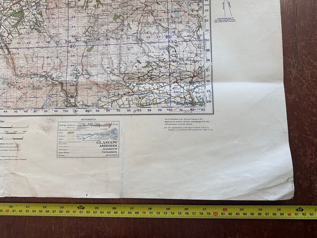 Original WW2 British Army OS Map of Scotland - Perth & Strath Earn - The Militaria Shop