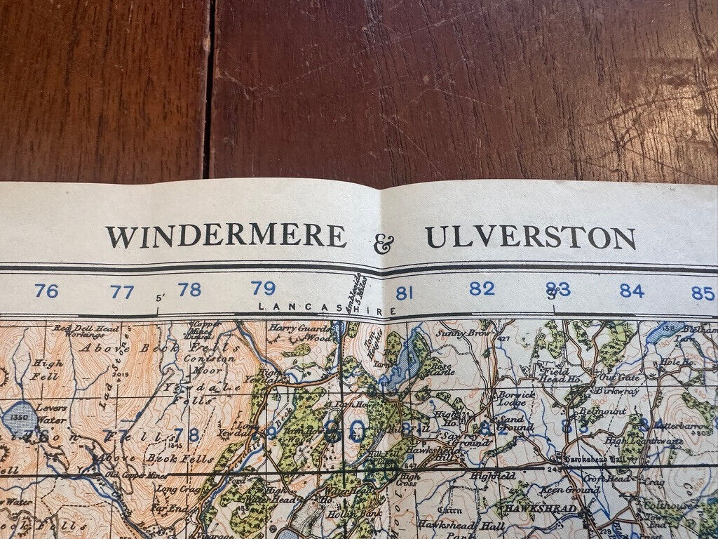 Original WW2 British Army GSGS Map of England & Wales - Windermere & Ulverston - The Militaria Shop
