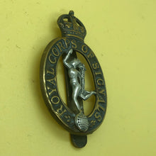 Load image into Gallery viewer, Original WW2 British Army Cap Badge - Royal Corps of Signals - The Militaria Shop