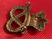 Load image into Gallery viewer, Original Victorian Crown British Army Staffordshire Regiment Cap / Collar Badge - The Militaria Shop