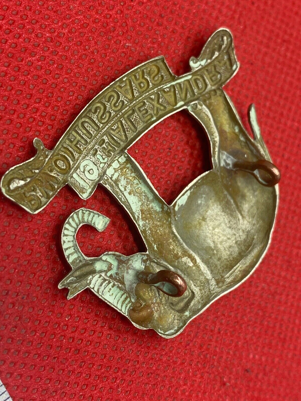 Original British Army 19th Alexandra Prince of Wales's Hussars Cap/Collar Badge - The Militaria Shop