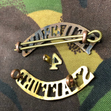 Load image into Gallery viewer, Original WW1 British Army Red Cross Shoulder Title - Stafford - The Militaria Shop