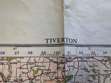 Charger l'image dans la galerie, Original WW2 British Army GSGS OS Map of England - Tiverton - The Militaria Shop