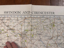 Load image into Gallery viewer, Original WW2 British Army GSGS OS Map of Great Britain - Swindon & Cirencester - The Militaria Shop
