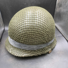 Load image into Gallery viewer, Genuine Dutch Army M53 Euroclone of WW2 US M1 Camouflaged Helmet & Liner Set - The Militaria Shop