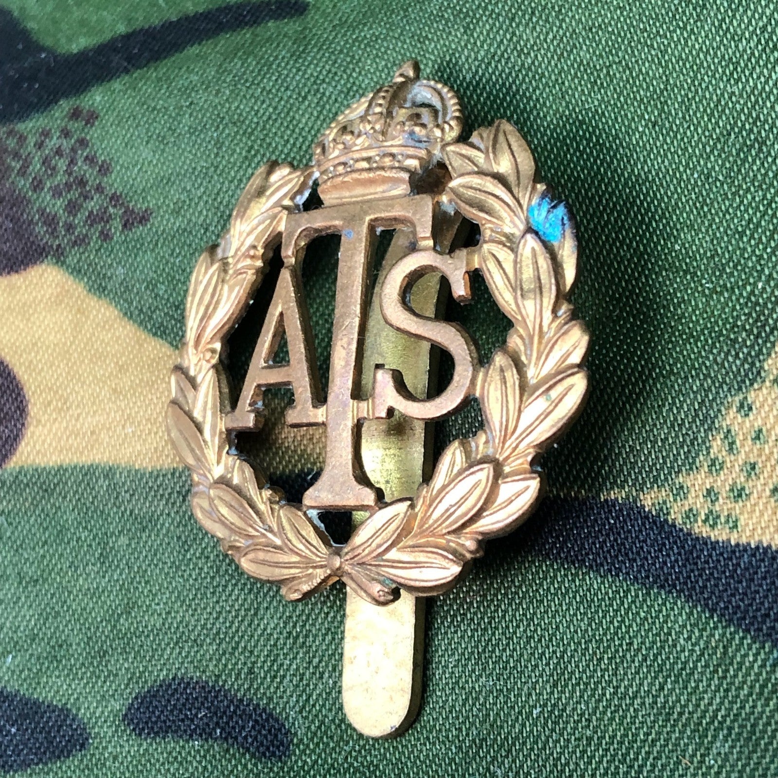 Original WW2 British Cap Badge - Auxiliary Territorial Service - The Militaria Shop
