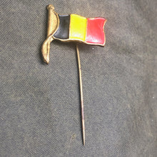Load image into Gallery viewer, Original WW1/WW2 Era Enamel Belgian Army Flag Pin - The Militaria Shop