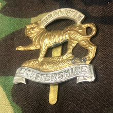 Load image into Gallery viewer, Original WW2 British Army Cap Badge - Leicestershire Regiment - The Militaria Shop