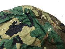 Load image into Gallery viewer, Original US Army Vietnam War Era M1 Camo Helmet Cover - Local Find - Combat Worn - The Militaria Shop