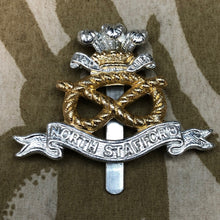 Load image into Gallery viewer, Genuine British Army Cap Badge - North Staffordshire Regiment - The Militaria Shop