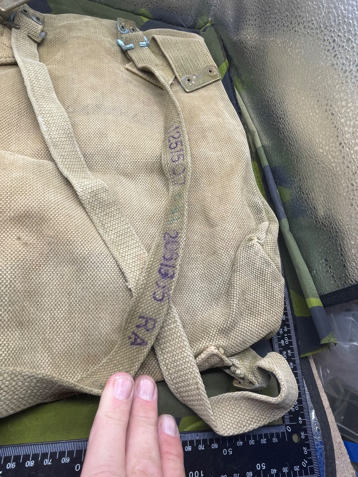 Original WW2 British Army Officer's 37 Pattern Large Pack with Carrying Handle - The Militaria Shop