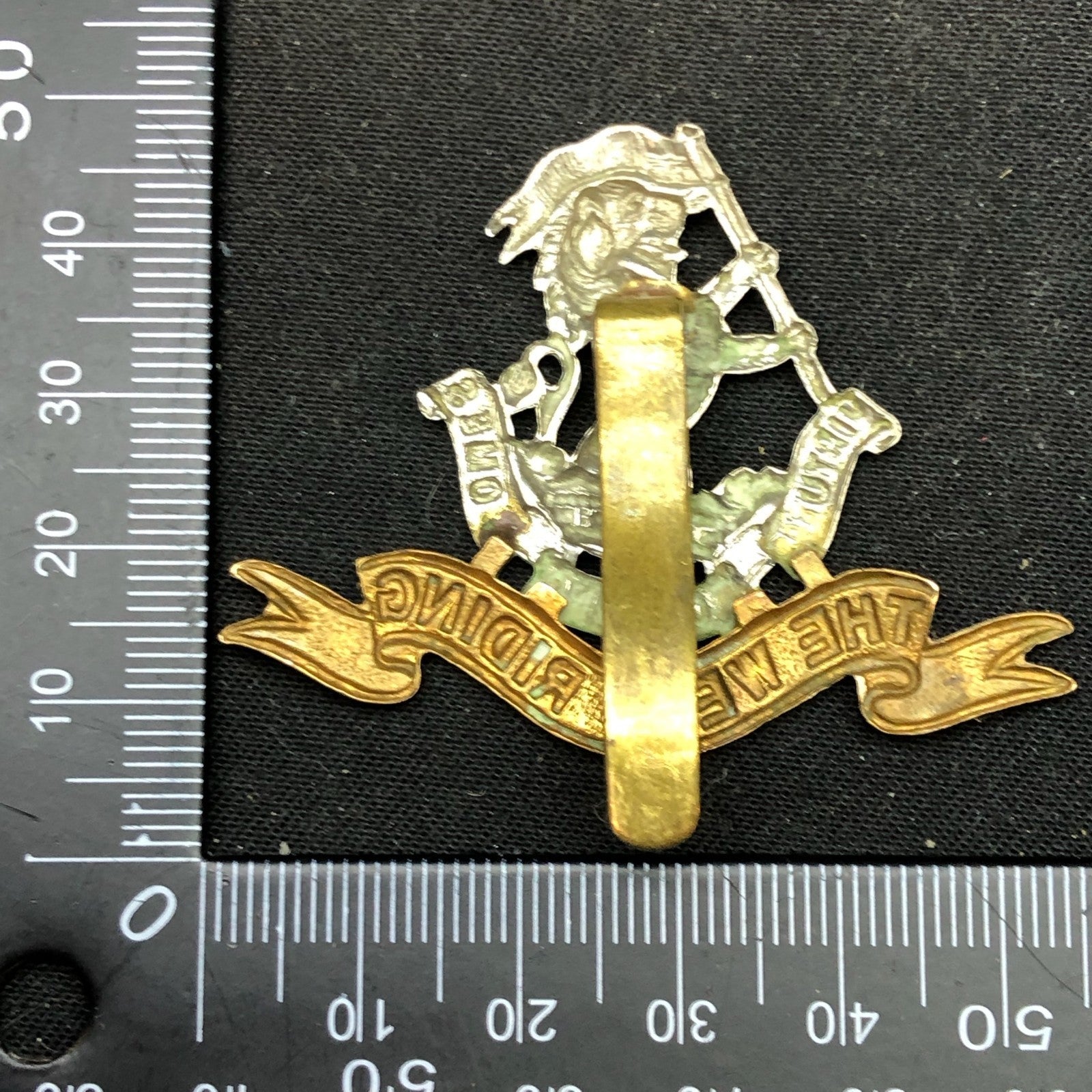 Original WW2 British Army Cap Badge - Duke of Wellington's West Riding Regiment - The Militaria Shop