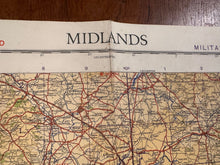 Load image into Gallery viewer, Original WW2 British Army RAF Navy Base Map of England - Midlands - Birmingham - The Militaria Shop