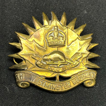 Load image into Gallery viewer, Original WW2 Canadian Army Cap Badge - Royal Westminster Regiment - The Militaria Shop