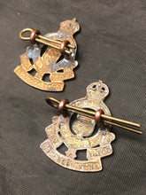 Load image into Gallery viewer, Original WW2 British Army Collar Badge Pair - Royal Army Ordnance Corps RAOC - The Militaria Shop