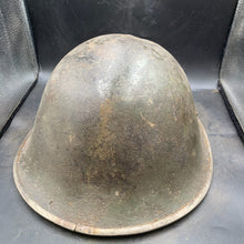 Load image into Gallery viewer, Original British/Canadian Army WW2 Mk3 Turtle High Rivet Combat Steel Helmet - The Militaria Shop