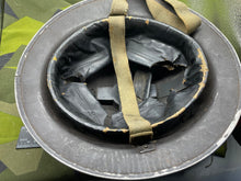 Load image into Gallery viewer, Original WW2 British Home Front Rescue Helmet with Liner & Chinstrap - The Militaria Shop