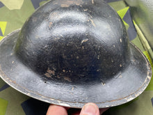 Load image into Gallery viewer, Original WW2 British / African Army Issue Brodie Combat Helmet with Liner - The Militaria Shop
