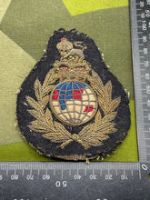 Load image into Gallery viewer, Original British Army Royal Marines Bullion blazer Badge - The Militaria Shop