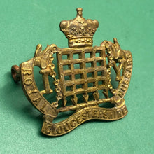 Load image into Gallery viewer, Original WW1 British Army Cap Badge - Royal Gloucestershire Hussars - The Militaria Shop