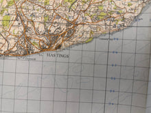 Load image into Gallery viewer, Original WW2 British Army GSGS OS Map of England & Wales - Hastings - The Militaria Shop