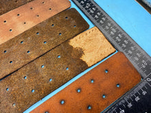 Lade das Bild in den Galerie-Viewer, WW2 German Army belt leather fastening strip. Black Leather Reproduction - The Militaria Shop