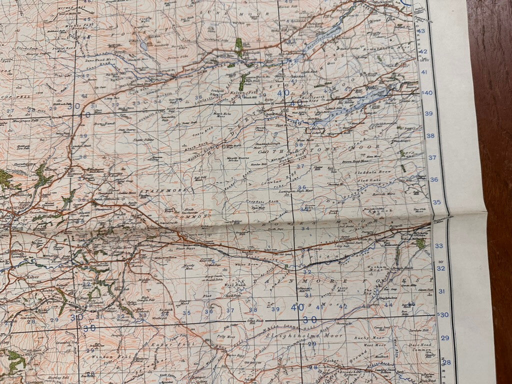 Original WW2 British Army GSGS OS Map of England - Kirkby Stephen & Appleby - The Militaria Shop