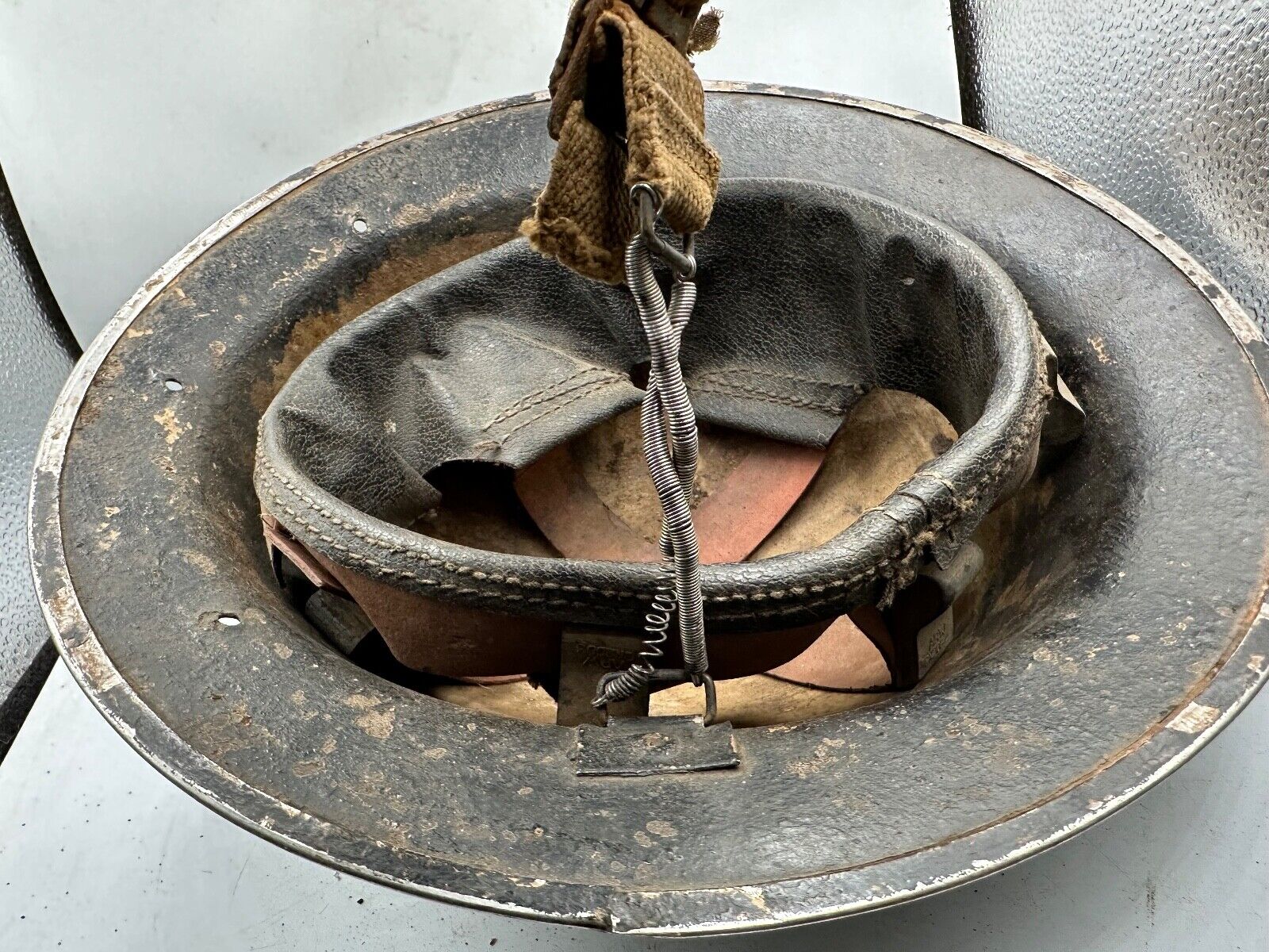 Original WW2 British Style South African Mk2 Army Combat Helmet & Liner - The Militaria Shop