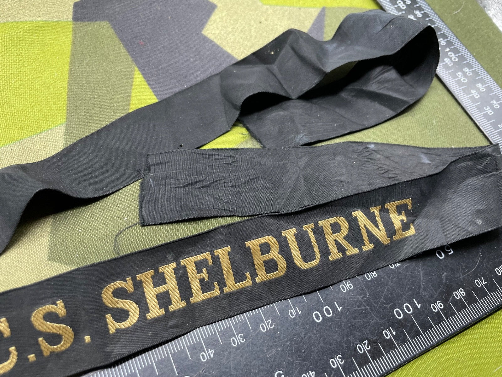Original British Royal Navy HMCS Shelburne - Cap Tally - The Militaria Shop