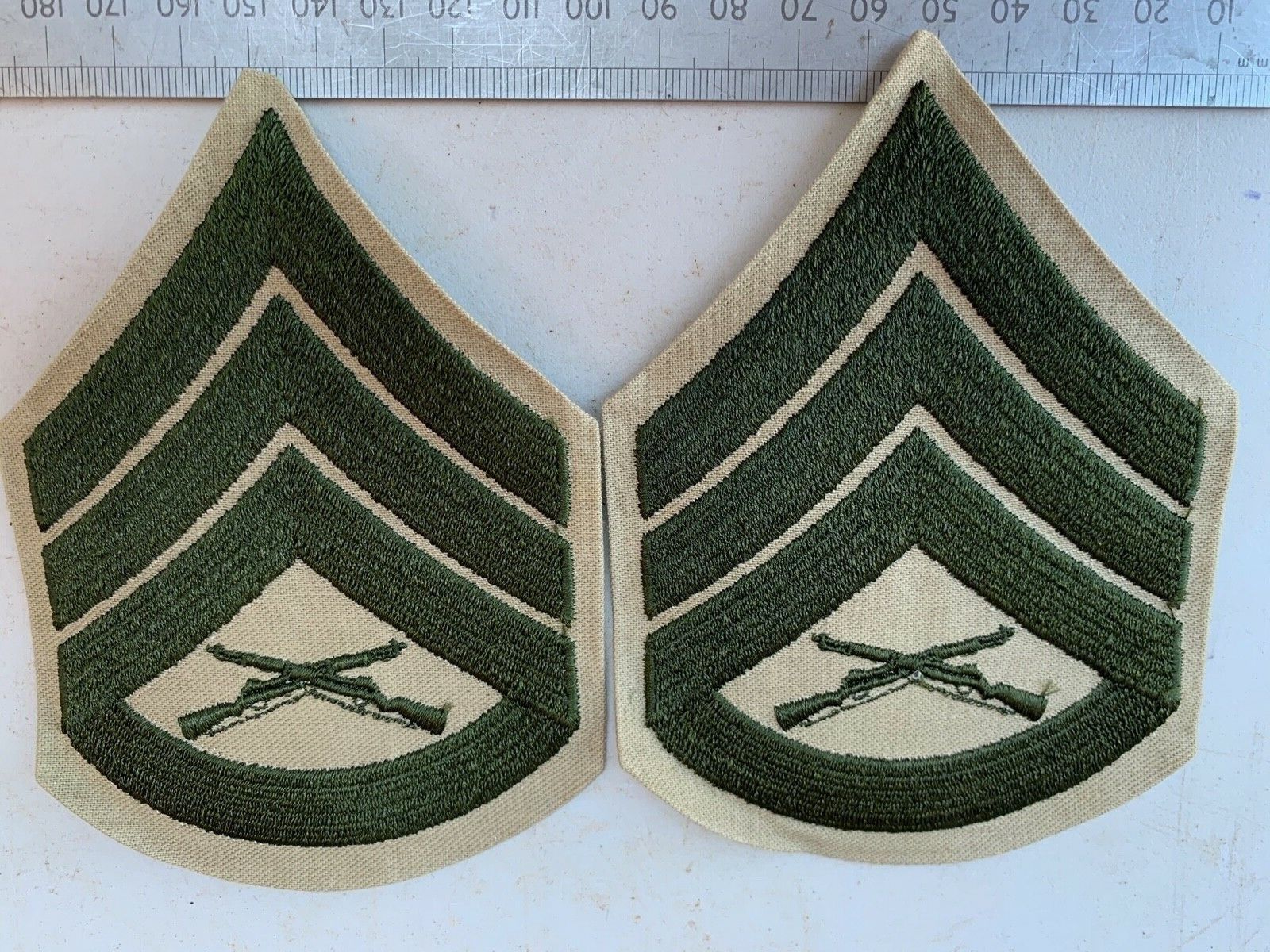Pair of USMC United States Marine Corps Army Rank Chevrons - Staff Sergeant - The Militaria Shop