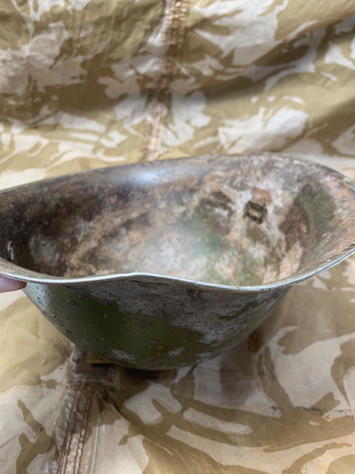 WW2 Mk3 High Rivet Turtle - British / Canadian Army Helmet - Nice Original - The Militaria Shop