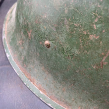 Load image into Gallery viewer, Original British/Canadian Army WW2 Mk3 Turtle High Rivet Combat Steel Helmet - The Militaria Shop