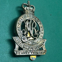Load image into Gallery viewer, Genuine British Army Cap Badge - Queen Mary's Regiment Surrey Yeomanry - The Militaria Shop