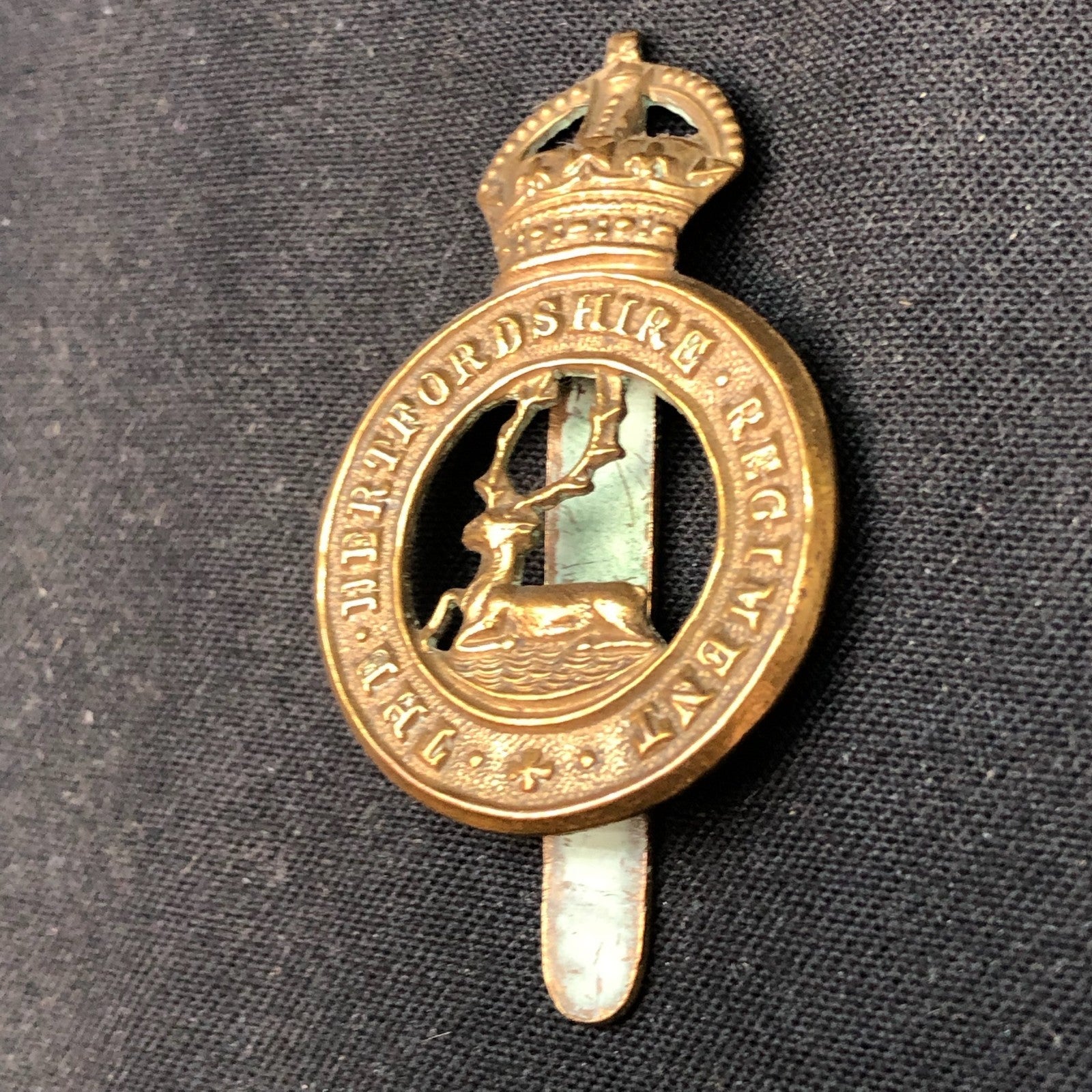 Original WW1 British Army Cap Badge - Hertfordshire Regiment - The Militaria Shop