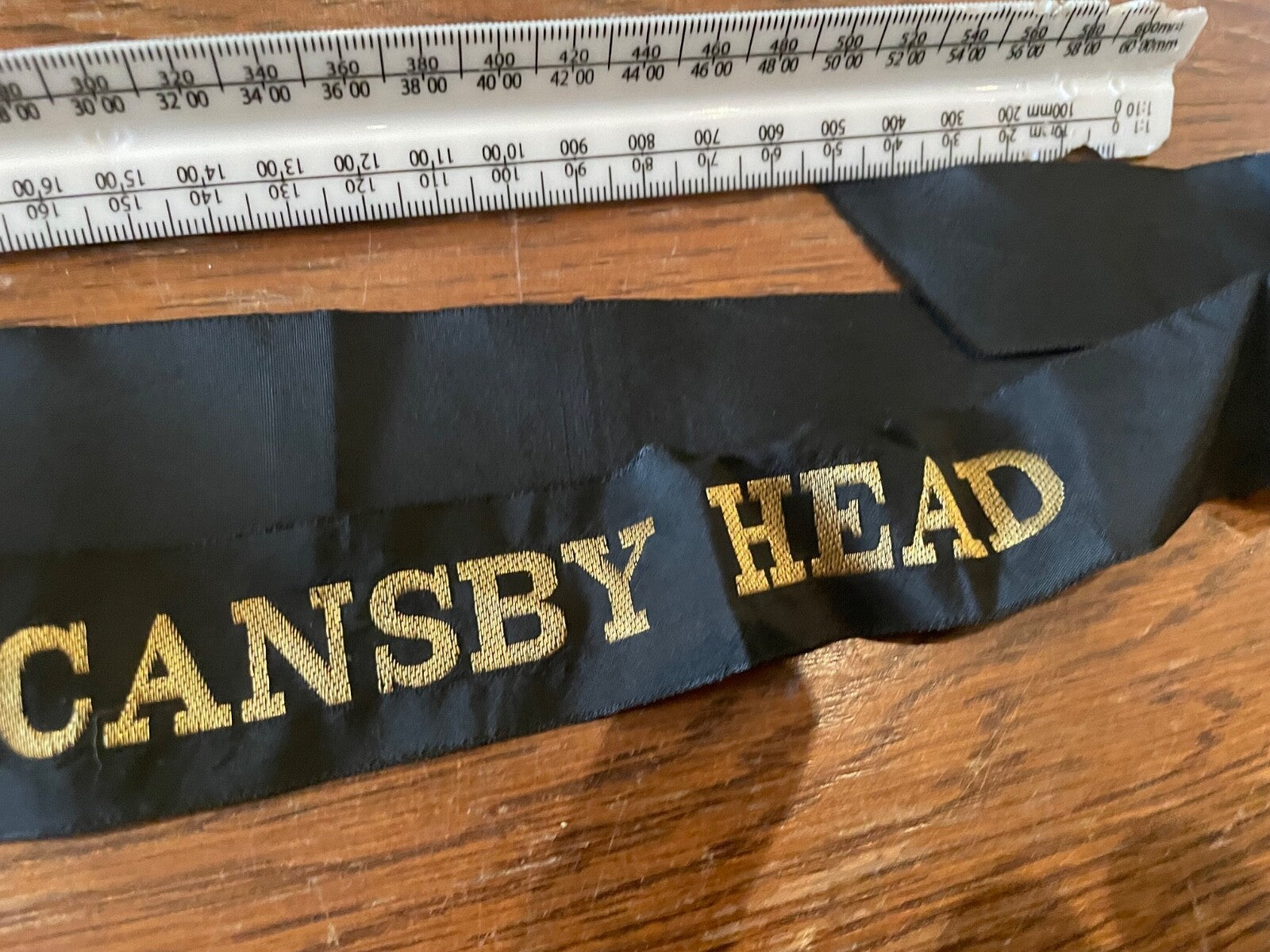 Genuine British Royal Navy HMS Duncansby Head Cap Tally - Full Length - Mint - The Militaria Shop
