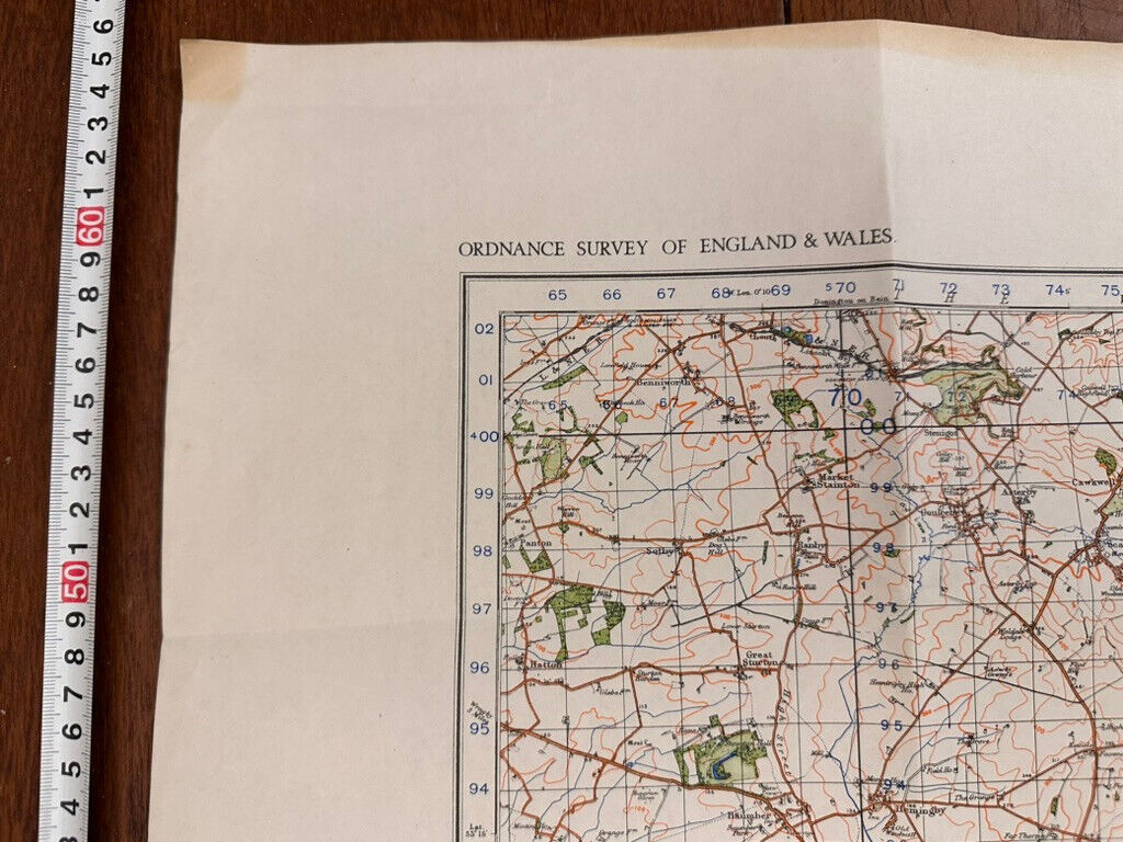 Original WW2 British Army GSGS OS Map England - Horncastel & Skegness - The Militaria Shop
