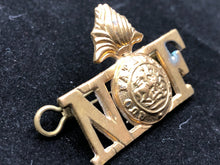 Load image into Gallery viewer, Original WW2 British Army Royal Northumberland Fusiliers Shoulder Titles - The Militaria Shop