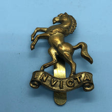 Load image into Gallery viewer, Genuine British Army Cap Badge - Queen's Own Royal West Kent Regiment - The Militaria Shop