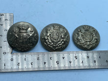 Load image into Gallery viewer, British Army Victorian General Service Volunteers White Metal Tunic Buttons x 3 - The Militaria Shop