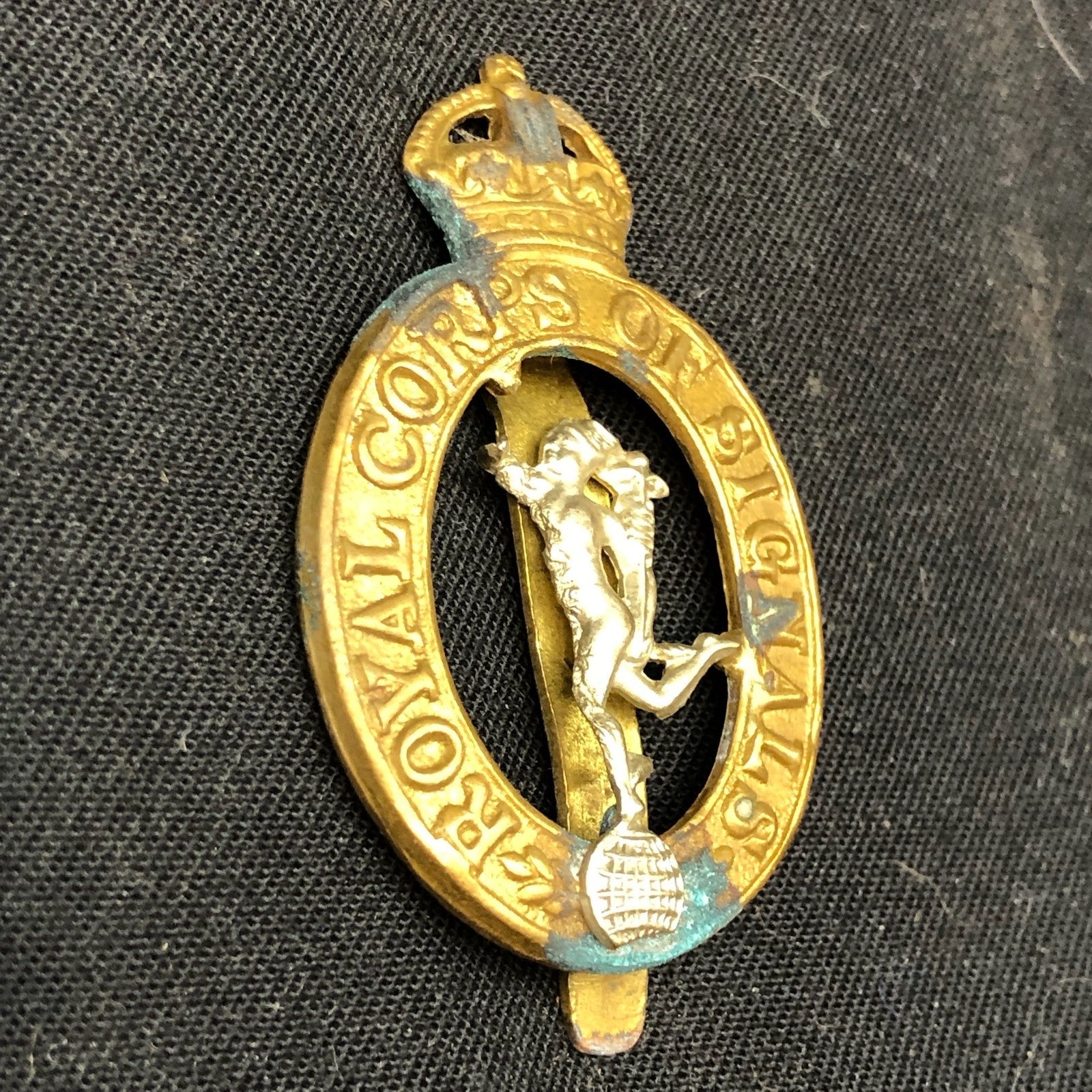Original British Army Cap Badge - Royal Corps of Signals - The Militaria Shop