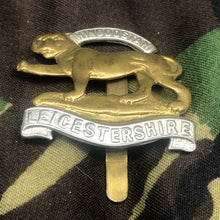 Load image into Gallery viewer, Original WW2 British Army Cap Badge - Leicestershire Regiment - The Militaria Shop