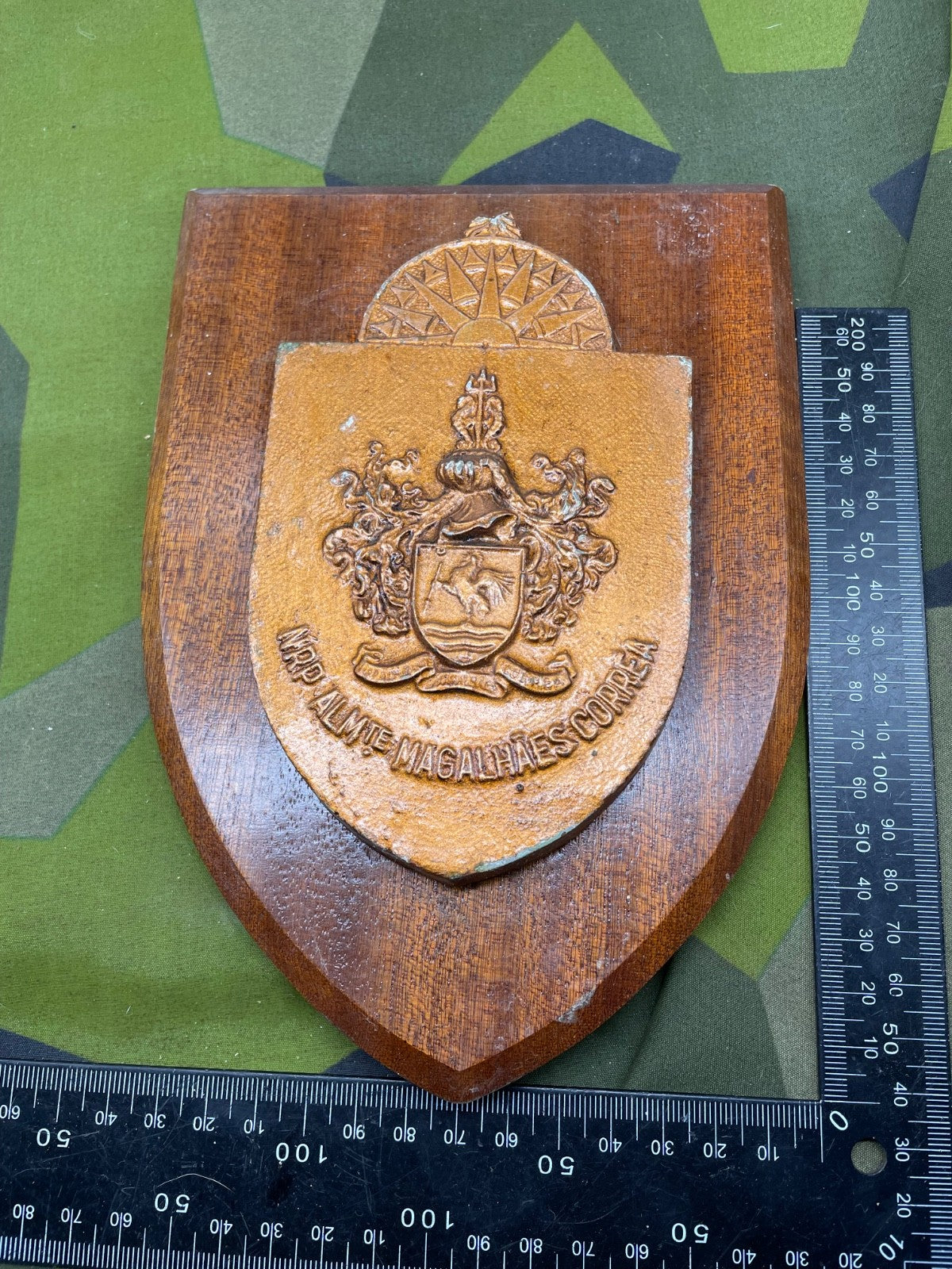 Original Portuguese Navy Wall Plaque - Admiral Magalhaeus Correa - The Militaria Shop