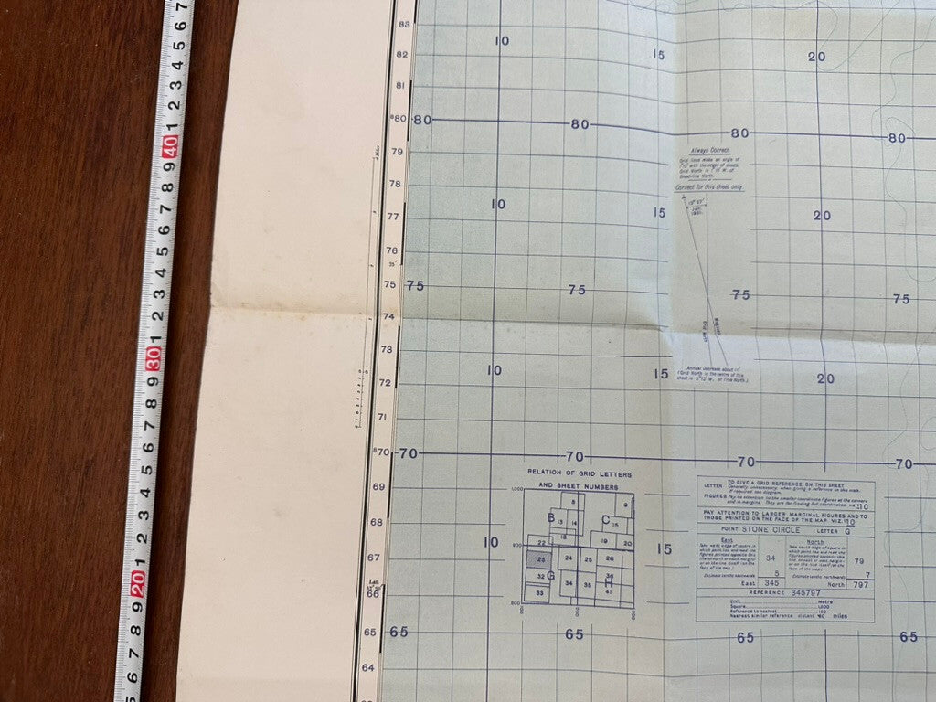 Original WW2 British Army GSGS Map of Scotland - Benbecula - The Militaria Shop