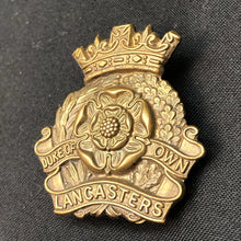 Load image into Gallery viewer, Original WW1 British Army Regimental Cap Badge - Duke of Lancasters Own Yeomanry - The Militaria Shop