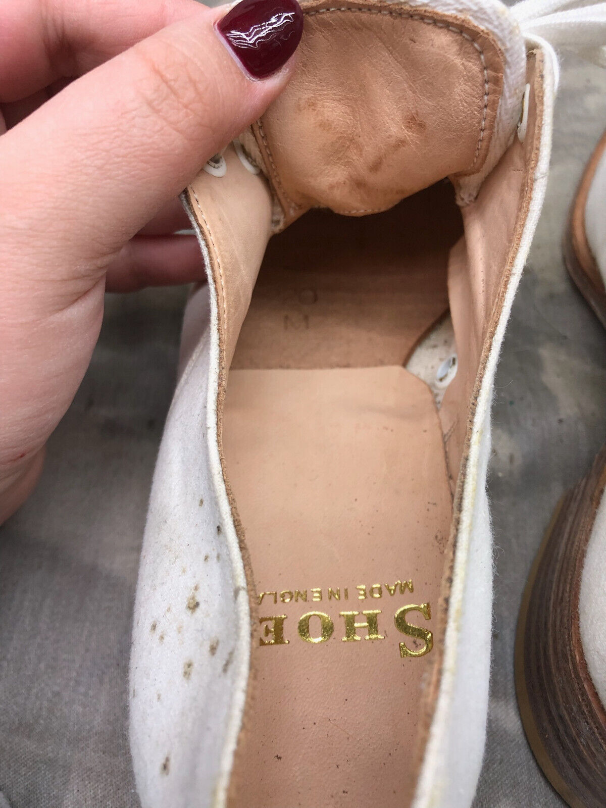 Genuine British Army Women's White Summer Shoes - WW2 Pattern - Size UK 3 M - The Militaria Shop